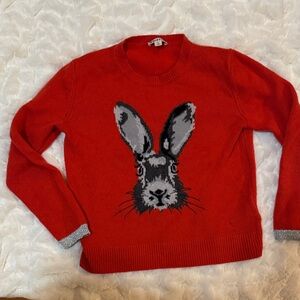 Red Rabbit sweater with silver cuffs